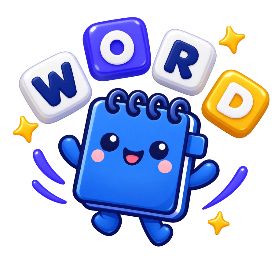 Mascot jumping with letter tiles